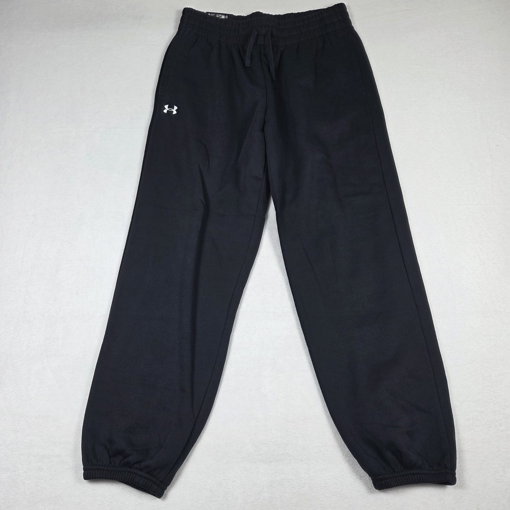 Under Armour Sweatpants Men's Medium Black Oversized Athletic Comfort NEW